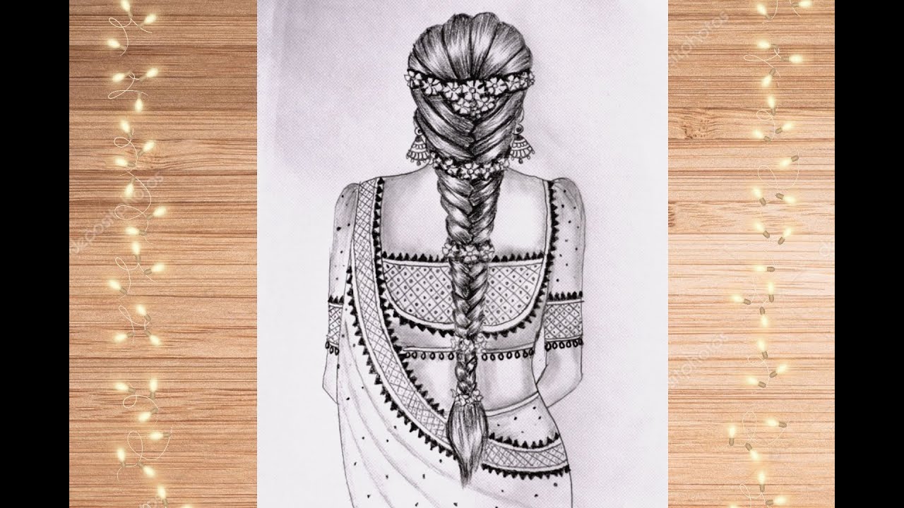 How to Draw a Traditional Bride - Pencil Sketch Tutorial // Indian beautiful bride Pencil sketch
