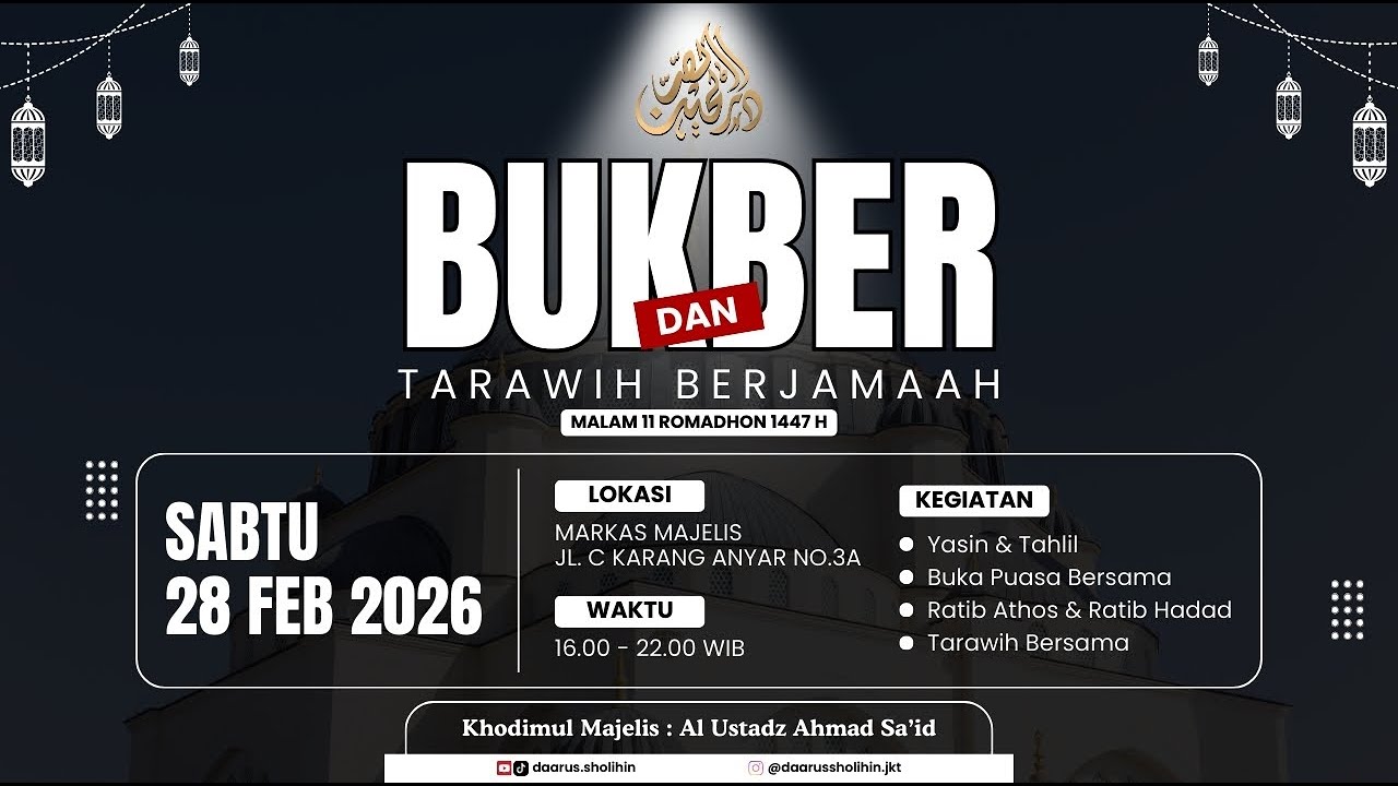 LIVE 🔴 BUKA PUASA BERSAMA 10 ROMADHON 1447 H | MAJELIS DAARUS SHOLIHIN | SABTU, 28 FEB 2026