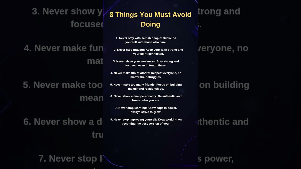 Avoid These 8 Life Mistakes