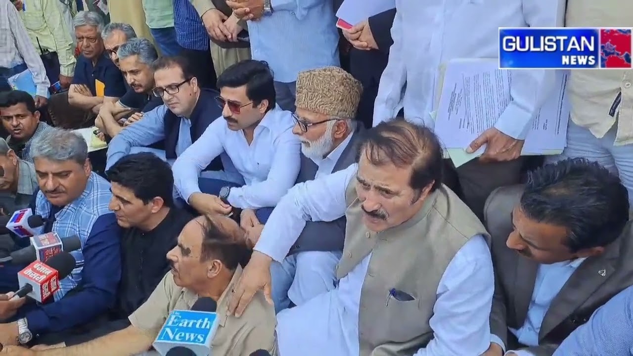 #WATCH || National Conference MLAs stage protest outside Assembly