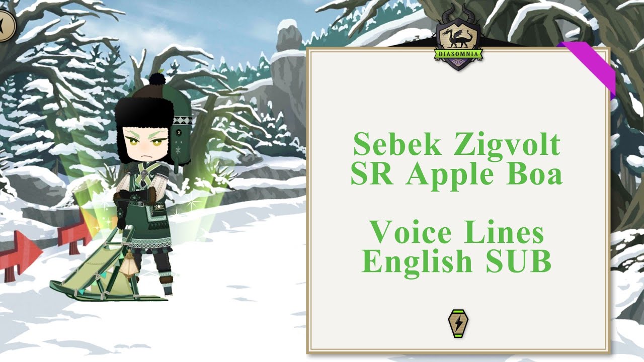 Sebek Zigvolt - SR Apple Boa - Voice Lines - Disney Twisted Wonderland - English SUB