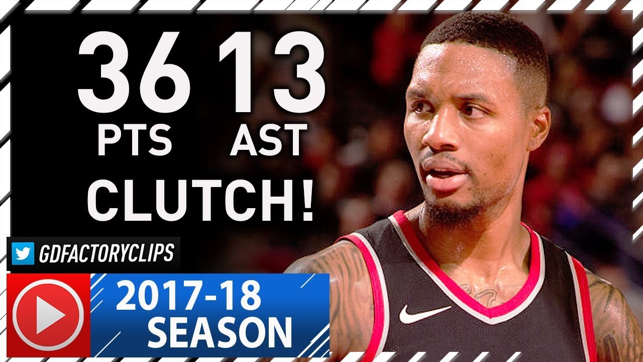 Damian Lillard CRAZY Full Highlights vs Thunder (2017.11.05) - 36 Pts, 13 Ast, CLUTCH!