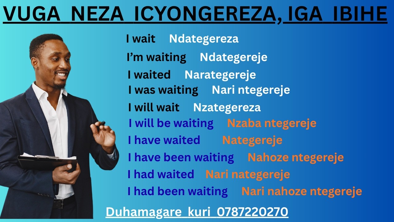 Vuga Icyongereza Vuba Wiga Gukoresha ibihe by'Inshinga. kuvuga Icyongereza byakorohera