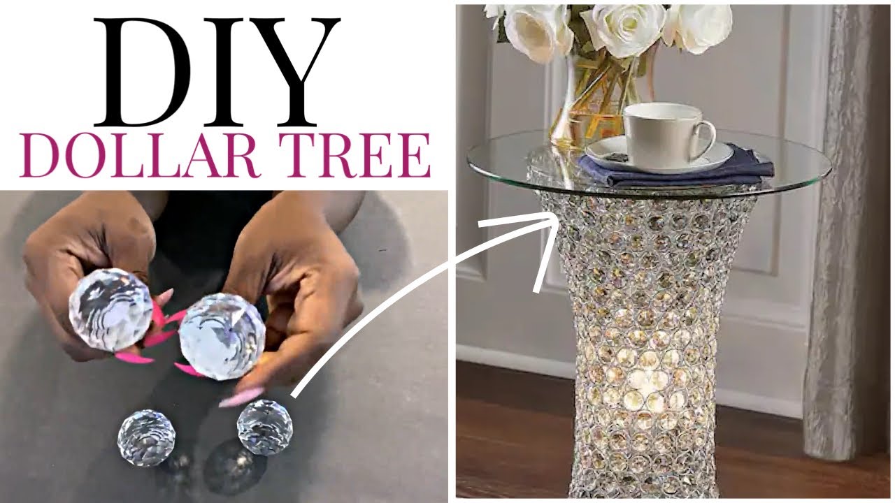HOW TO USE DOLLAR TREE PLAQUES| DIY CRYSTAL TABLE IDEA TO TRYOUT!
