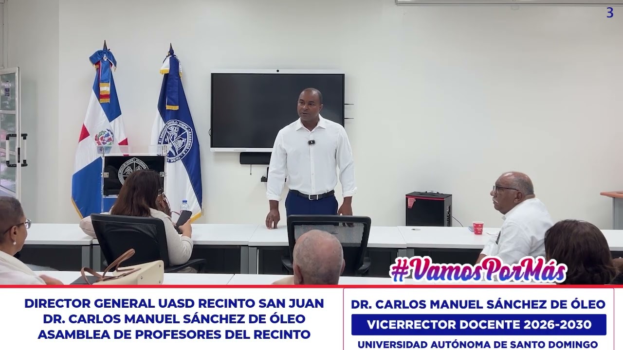 Dr. Carlos Manuel Sánchez De Óleo, asamblea general de profesores del recinto 