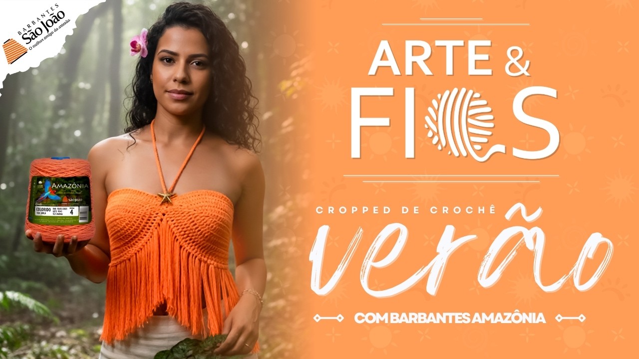 Cropped Verão com Barbantes Amazônia | Arte & Fios