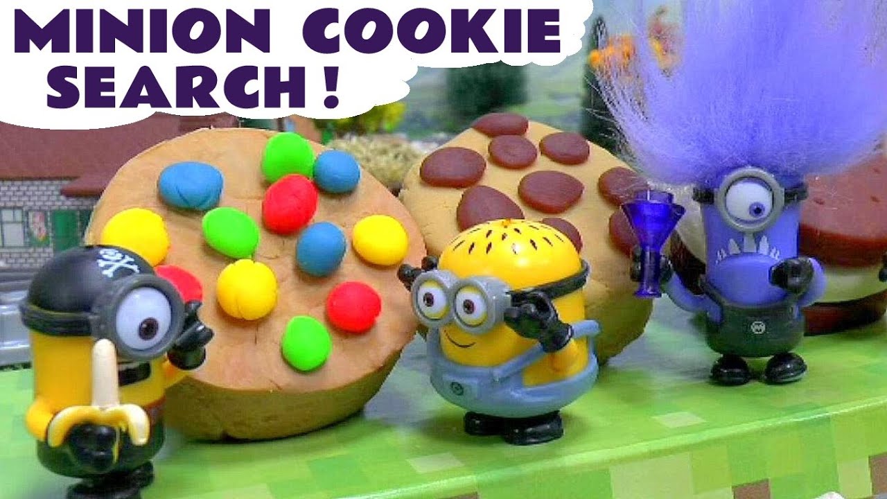 Minions Funny Cookie Search on a Toy Train
