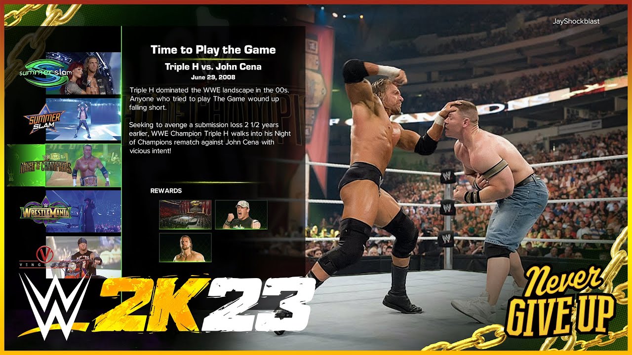 WWE 2K23 Showcase Time To Play The Game Triple H vs John Cena (100% Completion)