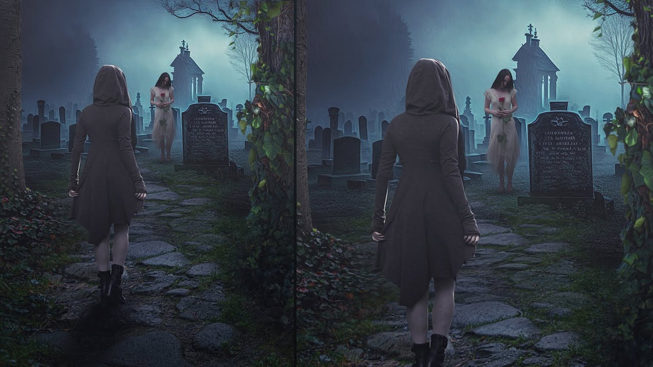 Surreal Cemetery Photo Manipulation Photoshop Tutorial