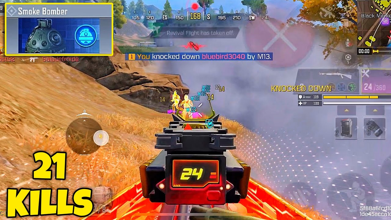 21 KILLS WITH SMOKE BOMBER CLASS | SOLO VS SQUAD | CODM BR GAMEPLAY