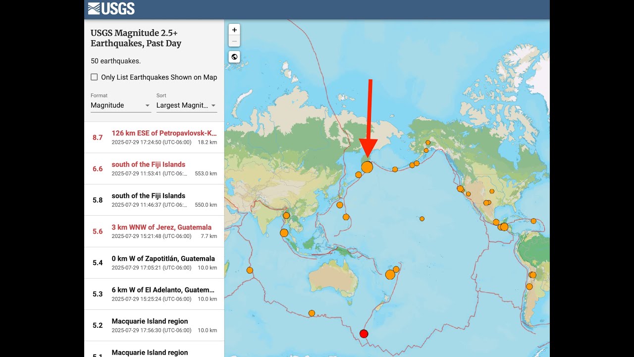 M8.7 Earthquake - Tsunami Warning, Buoys Going Nuts