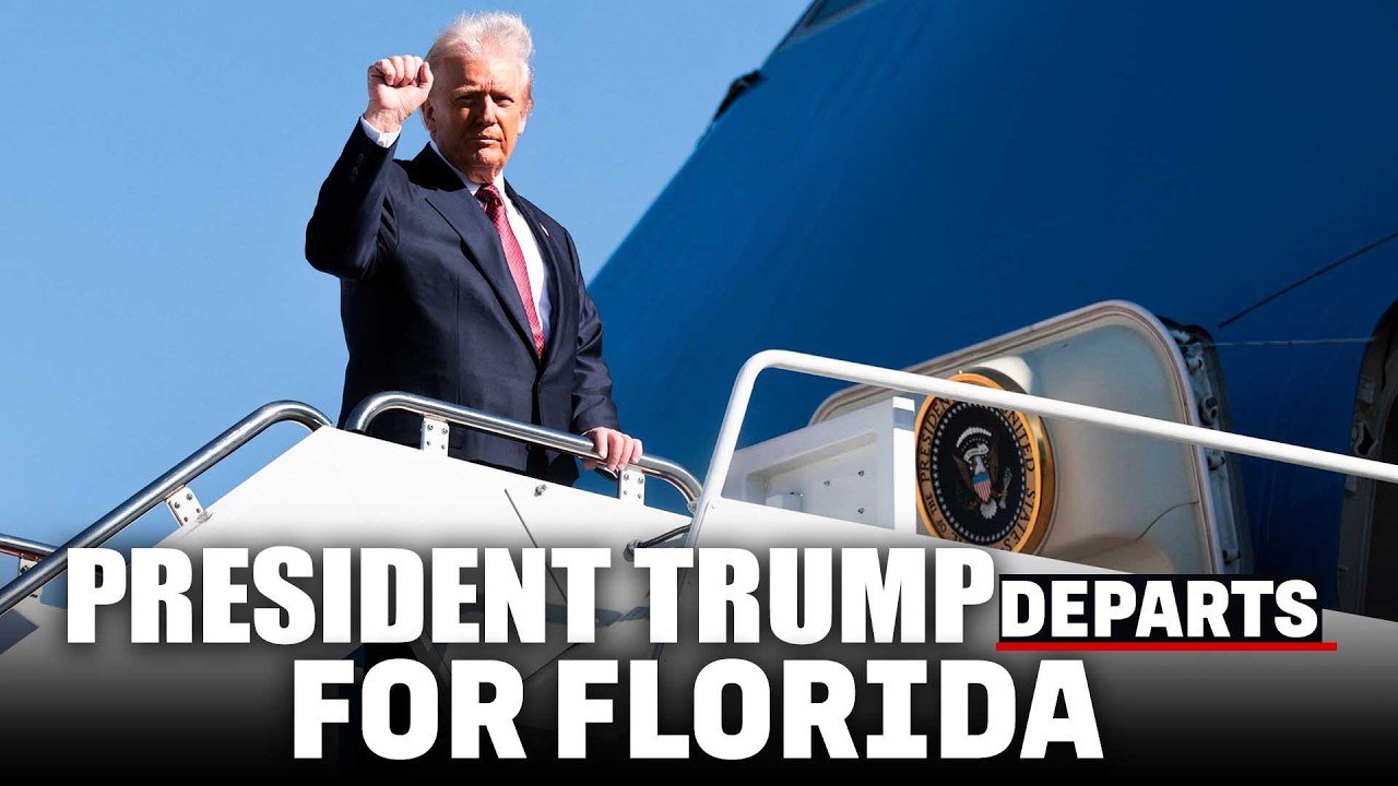 LIVE: U.S. President Trump boards Air Force One at Joint Base Andrews, heading to Mar-a-Lago