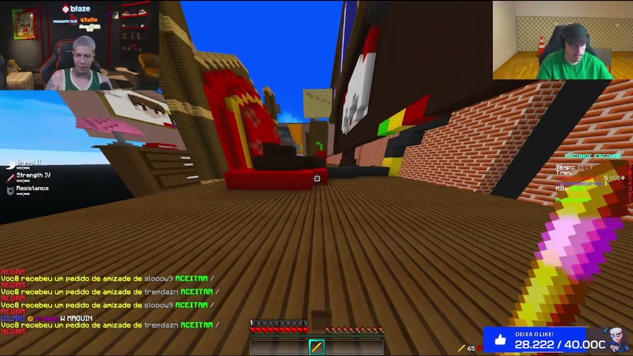 YURI22 SNPEY E MURILOSO JOGANDO MINECRAFT + PRENDA! #yuri22