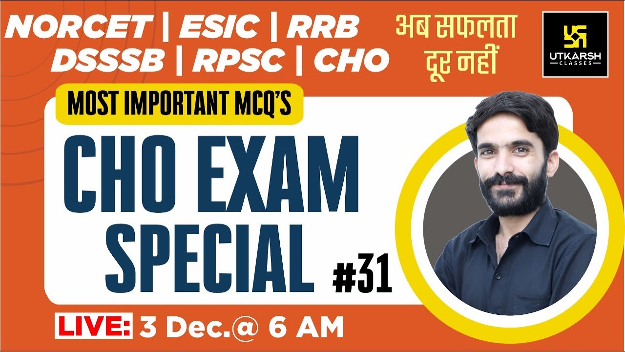 Rajasthan CHO || Special Class #31 ||  Most Important Questions || By Raju Sir