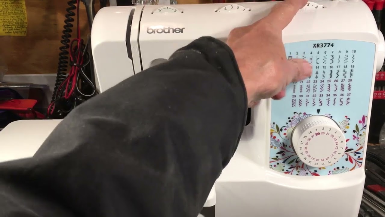 Brother XR-3774 lightweight 15 class w/drop in bobbin. Simple and light. Not heavy duty. (Video 168)