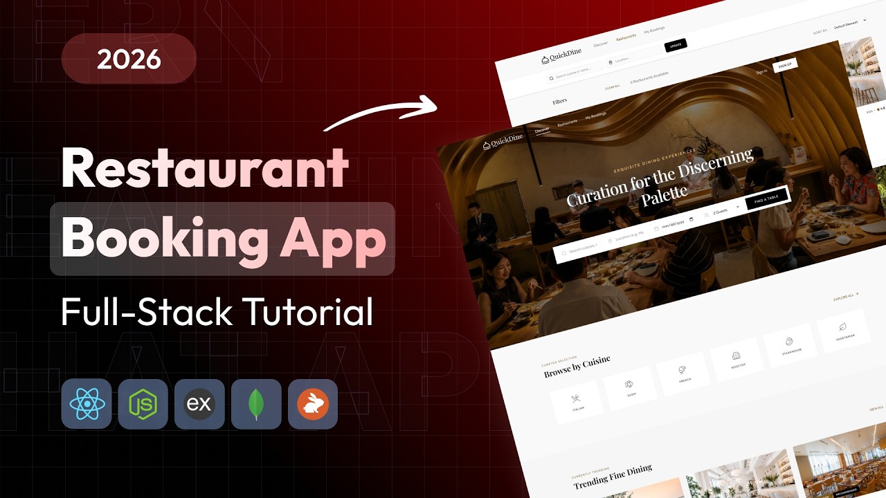 Build & Deploy Full Stack Multi Restaurant Booking Platform | MERN Stack Project Tutorial