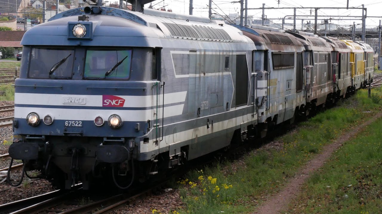 Dernier CMR du dépôt de Nevers, CMR de RRR, Y9000 et train de machines en région centre.