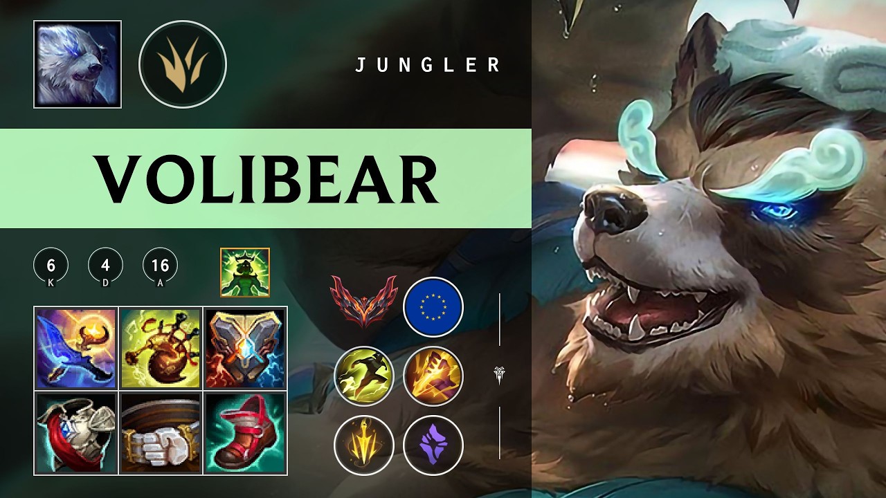 Volibear Jungle vs Brand - EUW Grandmaster Patch 26.03