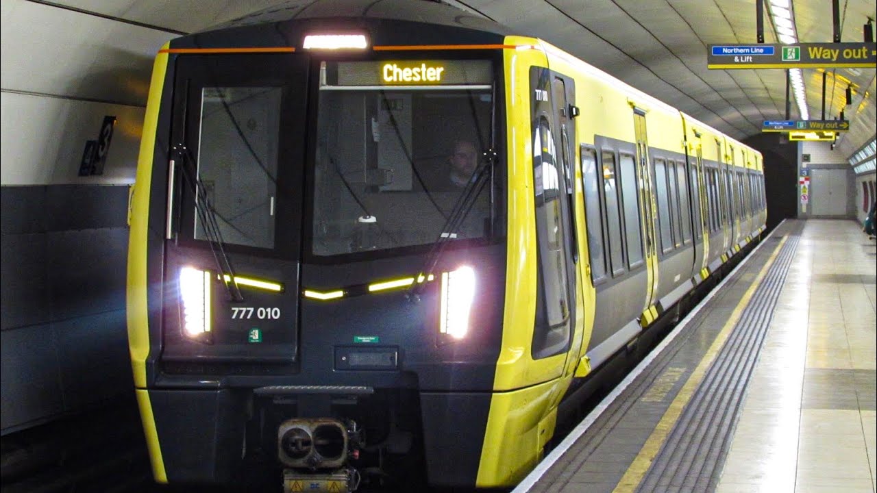 Passenger trains At Moorfield Station. Merseyrail Wirral Lines