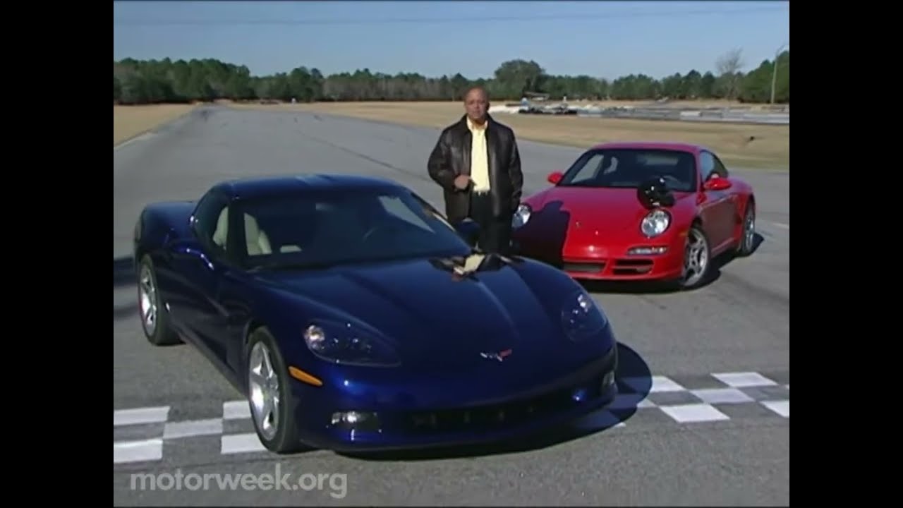 Motorweek 2005 Chevrolet Corvette vs  Porsche 911 Carrera S Road Test