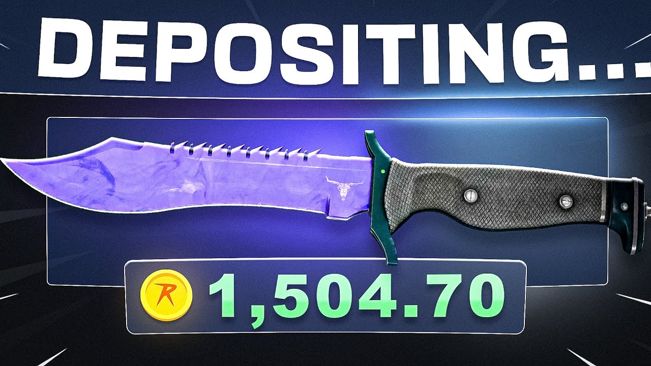 DEPOSITING MY BOWIE KNIFE SAPPHIRE ON CSGOROLL!