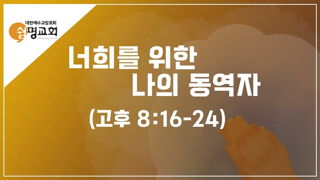 너희를 위한 나의 동역자 (고후 8:16-24) | 2026.02.15 주일설교 | 쉼평교회 임강수 목사