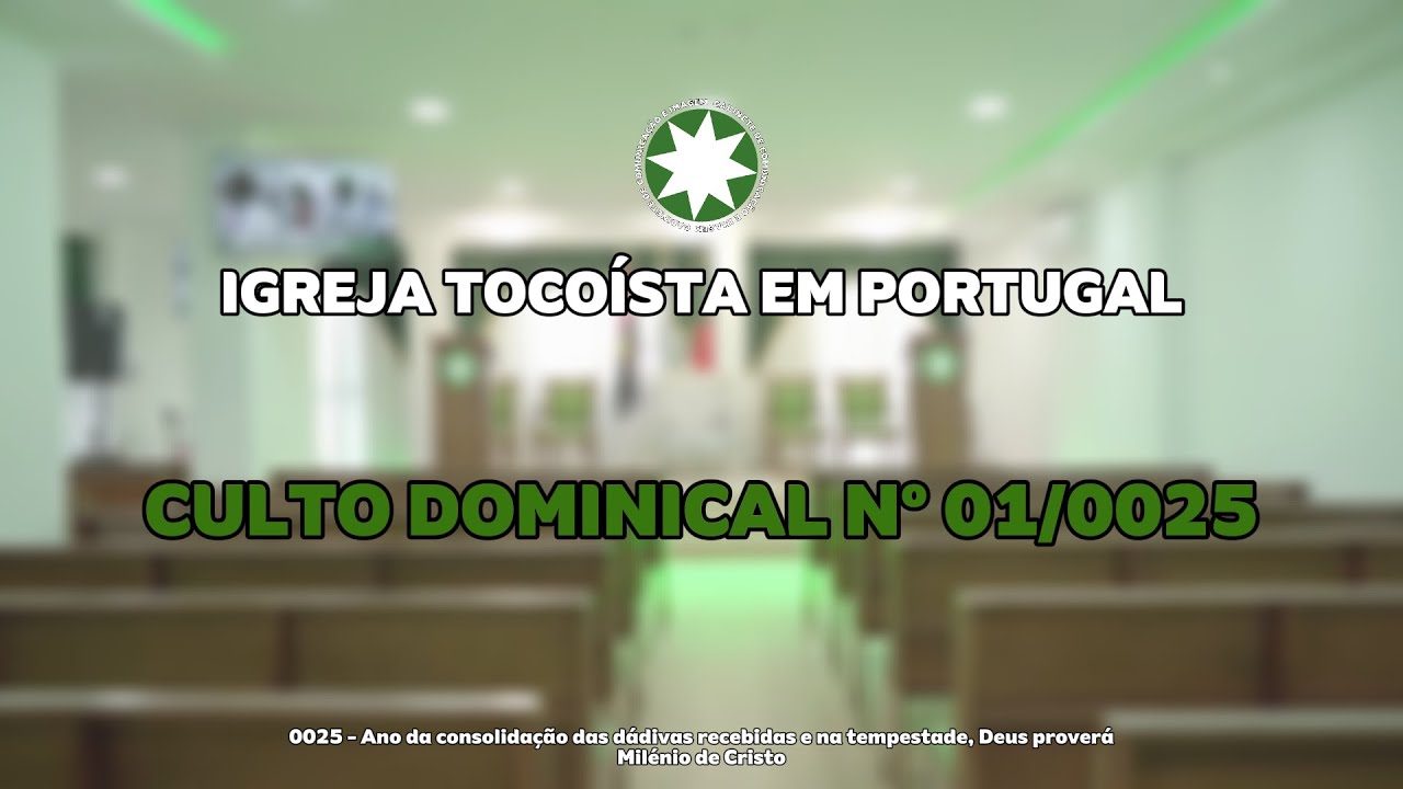 CULTO DOMINICAL Nº 01 - 05 / JANEIRO / 0025