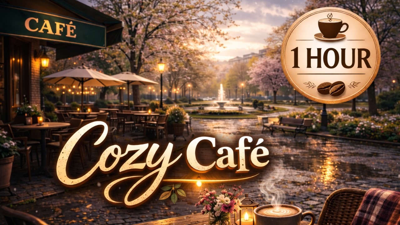 Early Spring Garden Café Ambience 🌸 for Focus & Relaxation (1 Hour)