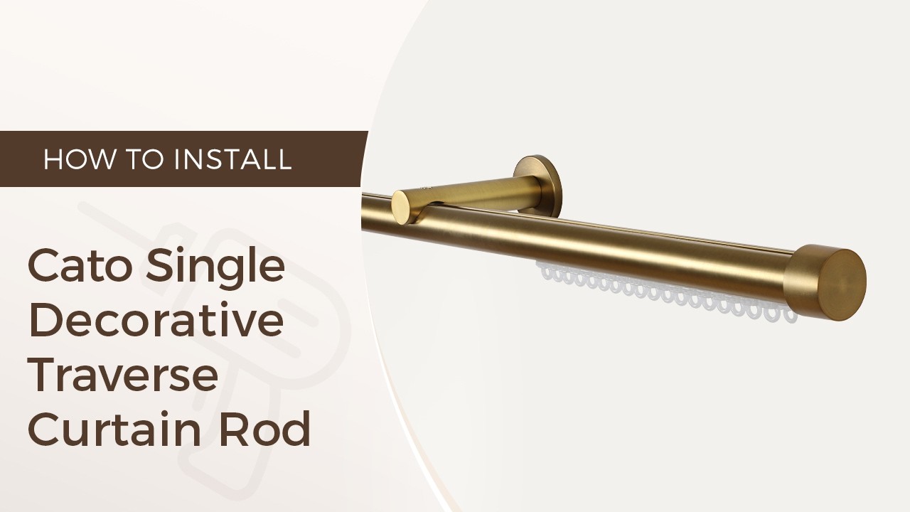 How to Install Cato Single Decorative Traverse Curtain Rod