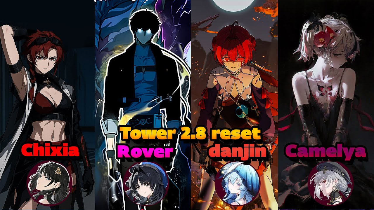 Wuthering Waves Tower Run with Mostly 4★ Characters | Rover, Chixia, Danjin + Shorekeeper & Camellya
