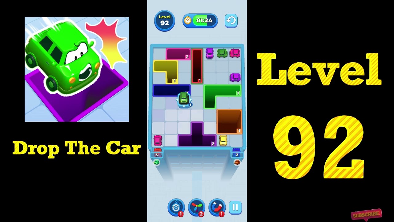 Drop The Car Level 92 Walkthrough 🚗🧩 | Color Drop Puzzle Game Solution | Mini Boss
