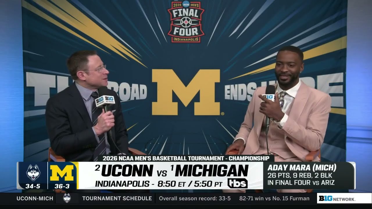 National Championship Preview: UConn vs Michigan and Big Men Impact | B1G Today