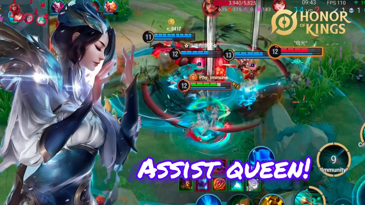 CONSORT YU THE ASSIST QUEEN GAMEPLAY 13 ASSIST!!! | HOK