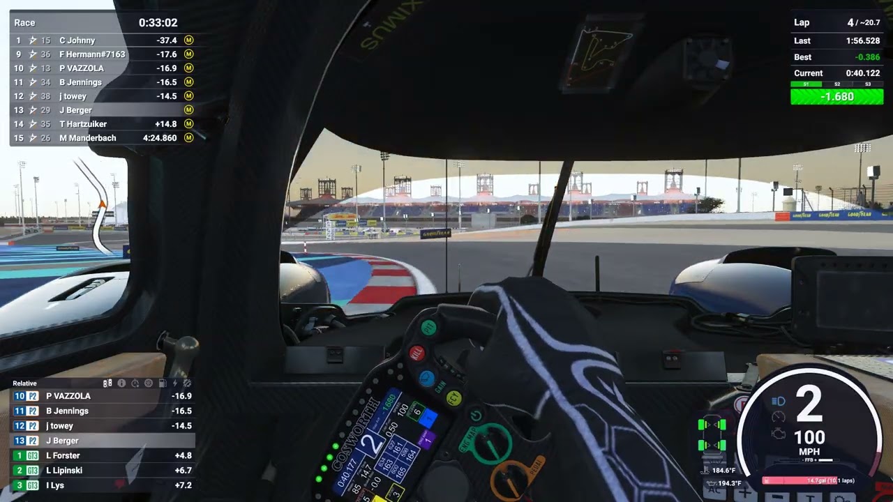 Le Mans Ultimate Online Daily Race. ELMS Sprint Trophy at Bahrain.
