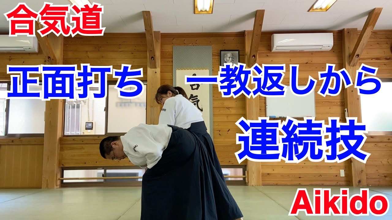 【Aikido】正面打ち一教返しから連続技 / Shomen-uchi Ikkyo-gaeshi Renzoku-waza