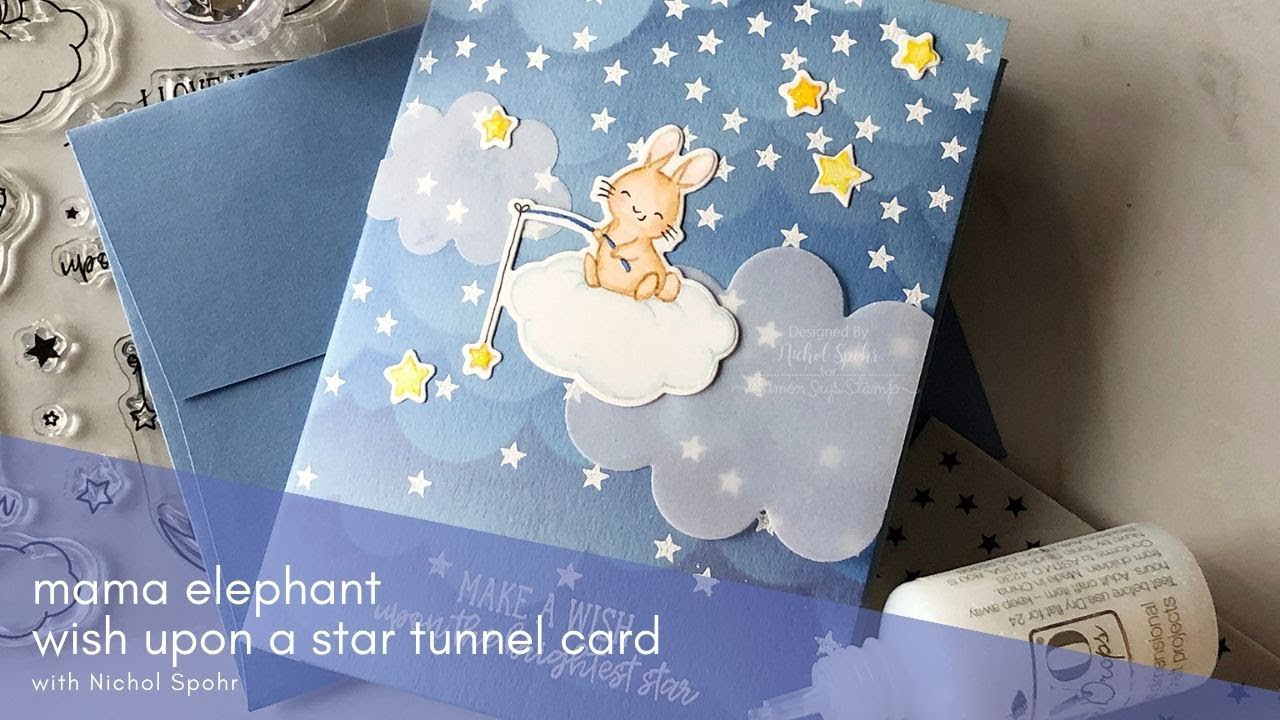 Mama Elephant Wish Upon A Star Tunnel Card (interactive)
