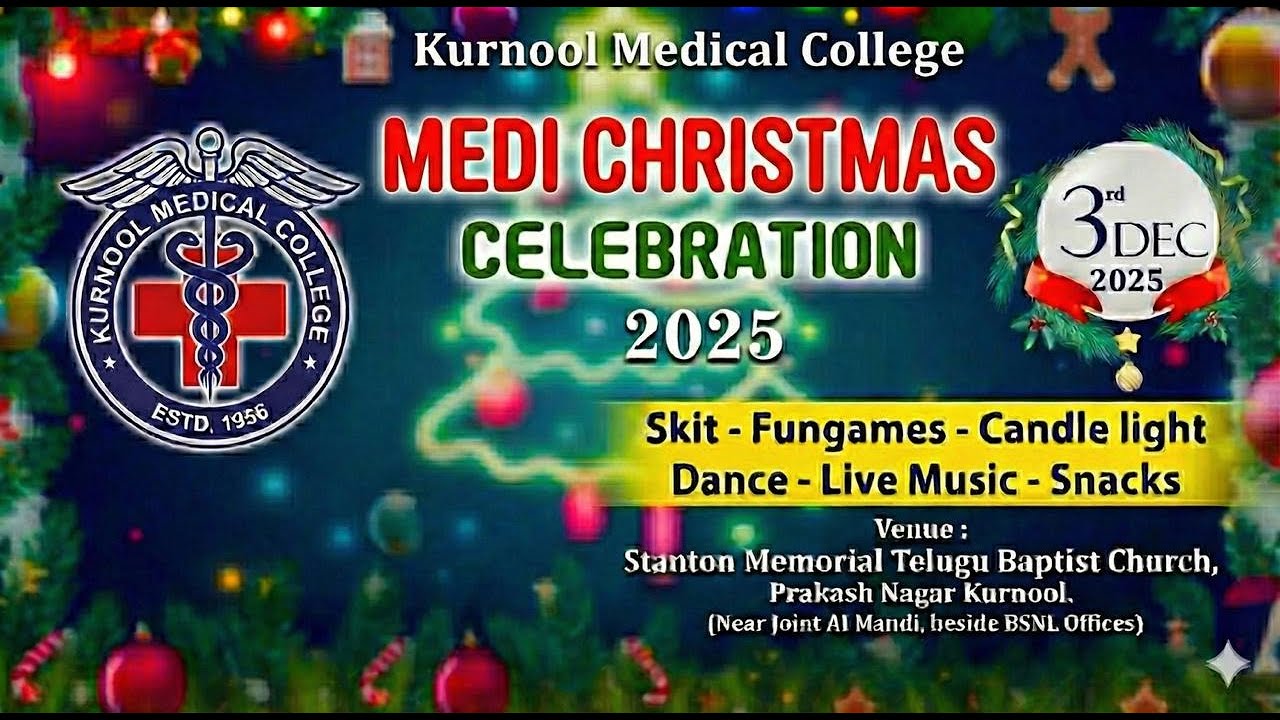 Medi-Christmas’25- KMCF | CHRISTMAS CELEBRATIONS | MEDICAL COLLEGE - KURNOOL