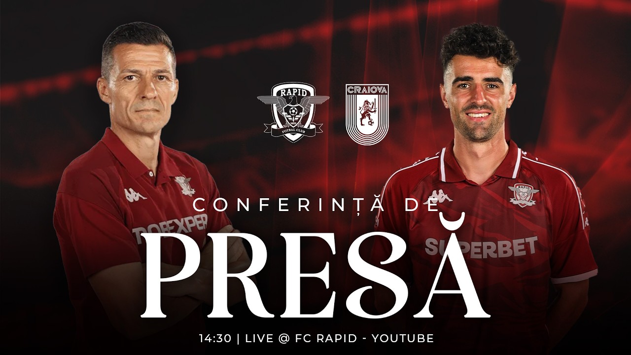 🔴 LIVE | CONFERINȚĂ DE PRESĂ |  RAPID - UNIVERSITATEA CRAIOVA