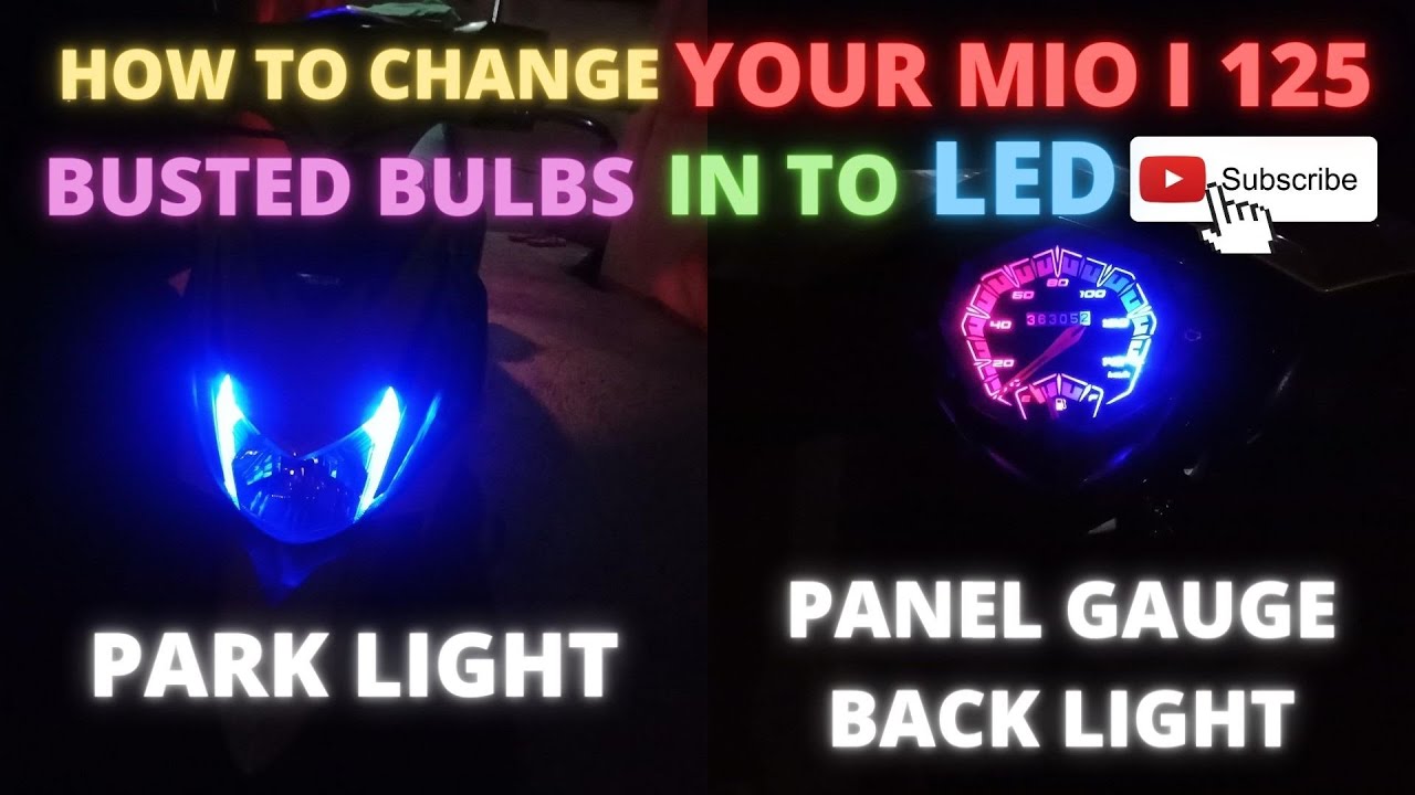 MIO I 125 HOW TO CHANGE YOUR PARKLIGHT AND SPEEDOMETER BACKLIGHT