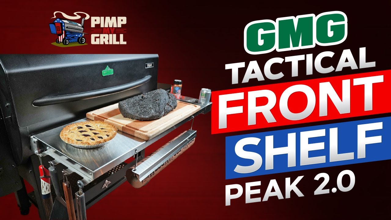 Upgrade Your Green Mountain Grill Peak 2.0 with this Massive Tactical Stainless Folding Front Shelf!