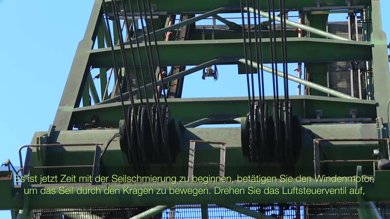 Viper MKII Mid - Wire Rope Lubricator In Use Video - German Subtitles