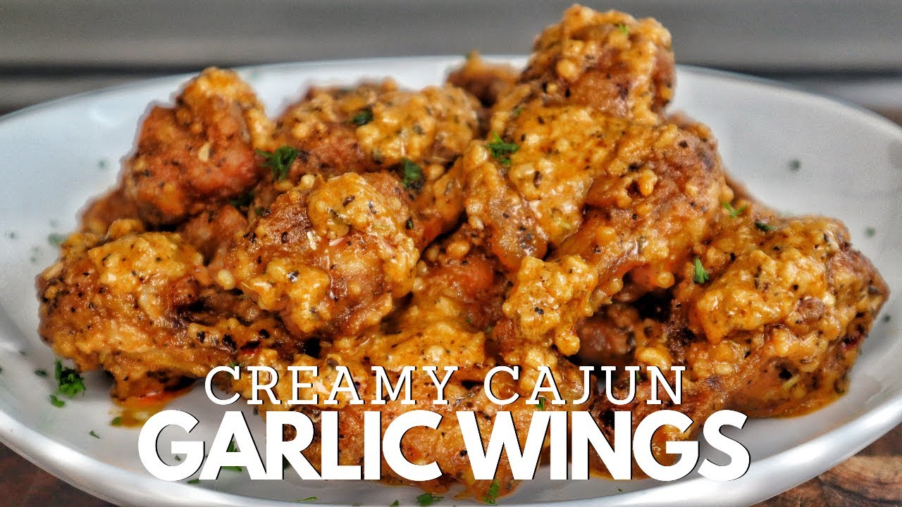 Creamy Cajun Garlic Wings | Chicken Wings Recipe