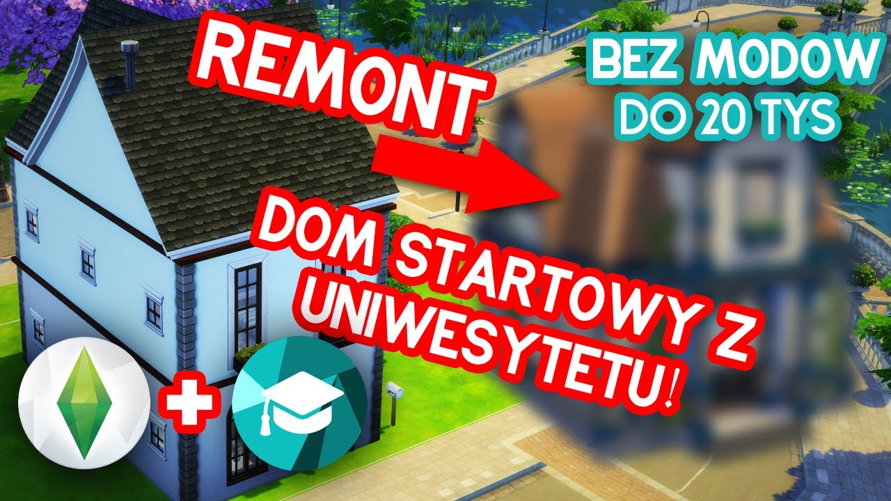 WYBRALIŚCIE TEN DOM JAKO NAJGORSZY 😱 PRZEROBIŁAM GO!🤩 The Sims 4 UNIWERSYTET bez modów, 1 dodatek |