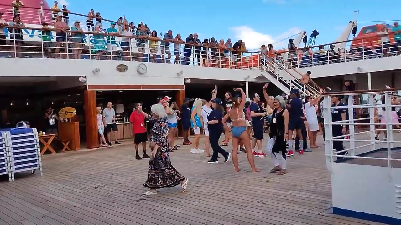 Carnival Paradise Sail Away party is Crazy