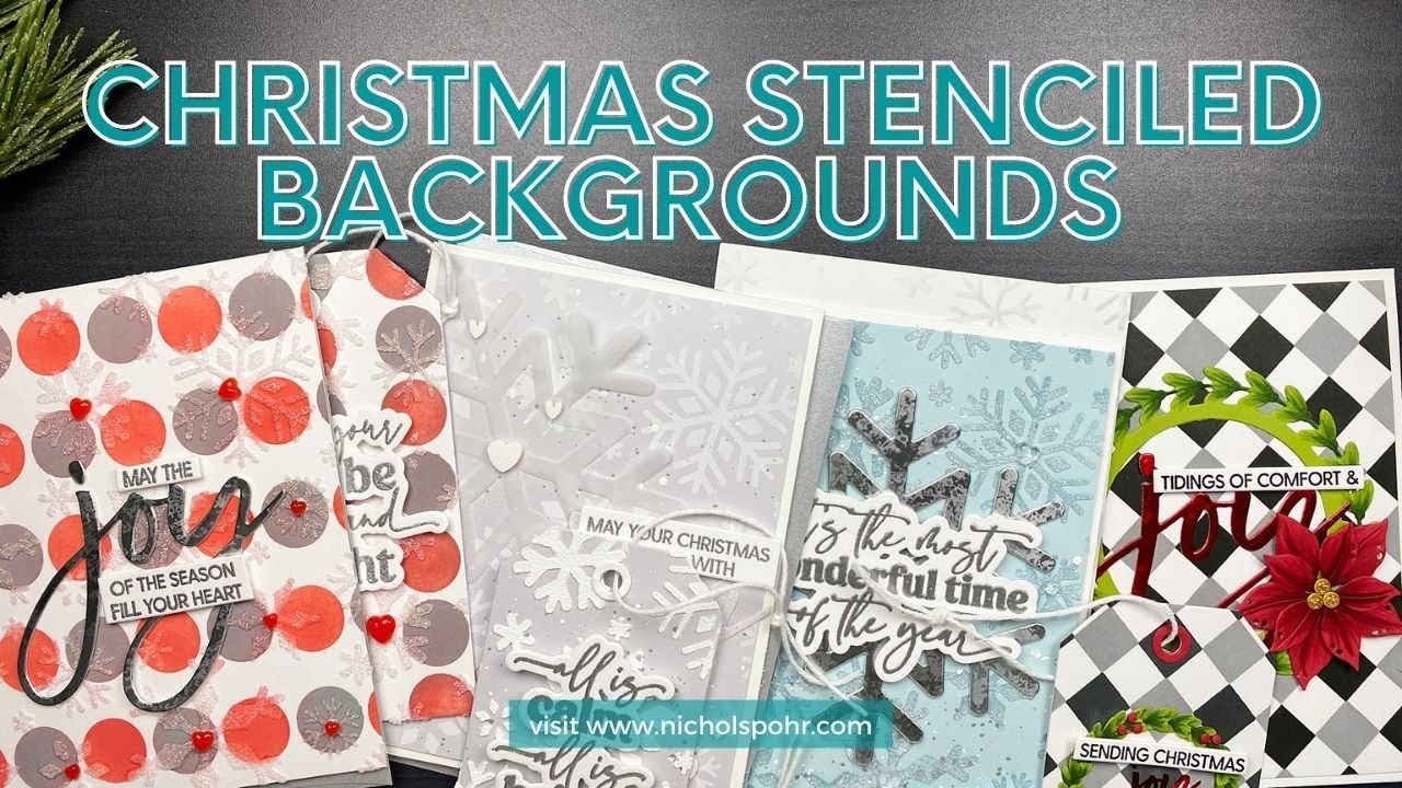 Christmas Stenciled Backgrounds (Waffle Flower)
