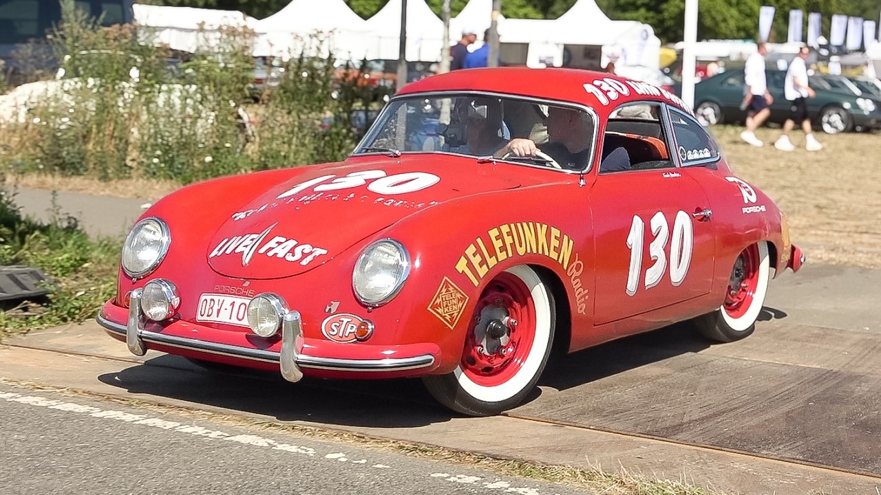 Cars leaving Classic Days-Grand Meeting 2026- 3.0 CSL, Drews F93 DKW Spyder, Alpina B12,Hyena Zagato