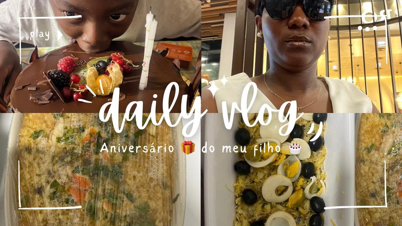 Aniversário do meu filho compras , bolo e jantar em família