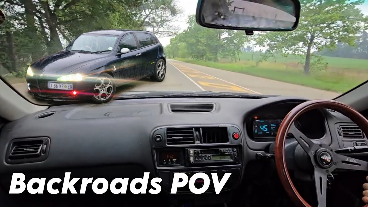 POV Backroad Drive | Honda Civic EK & Alfa Romeo 147 (Raw Sound)