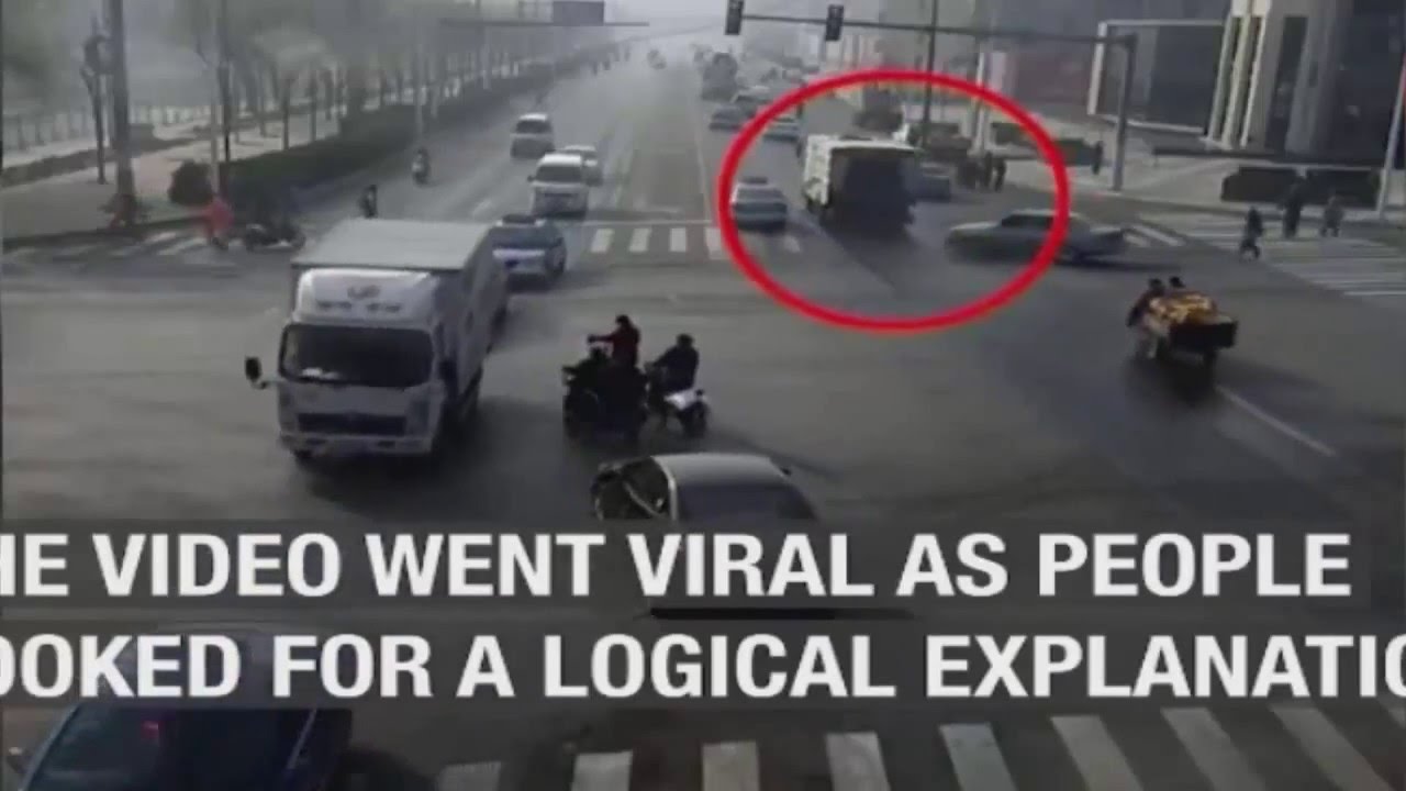 car accident and crash - Car levitating mystery