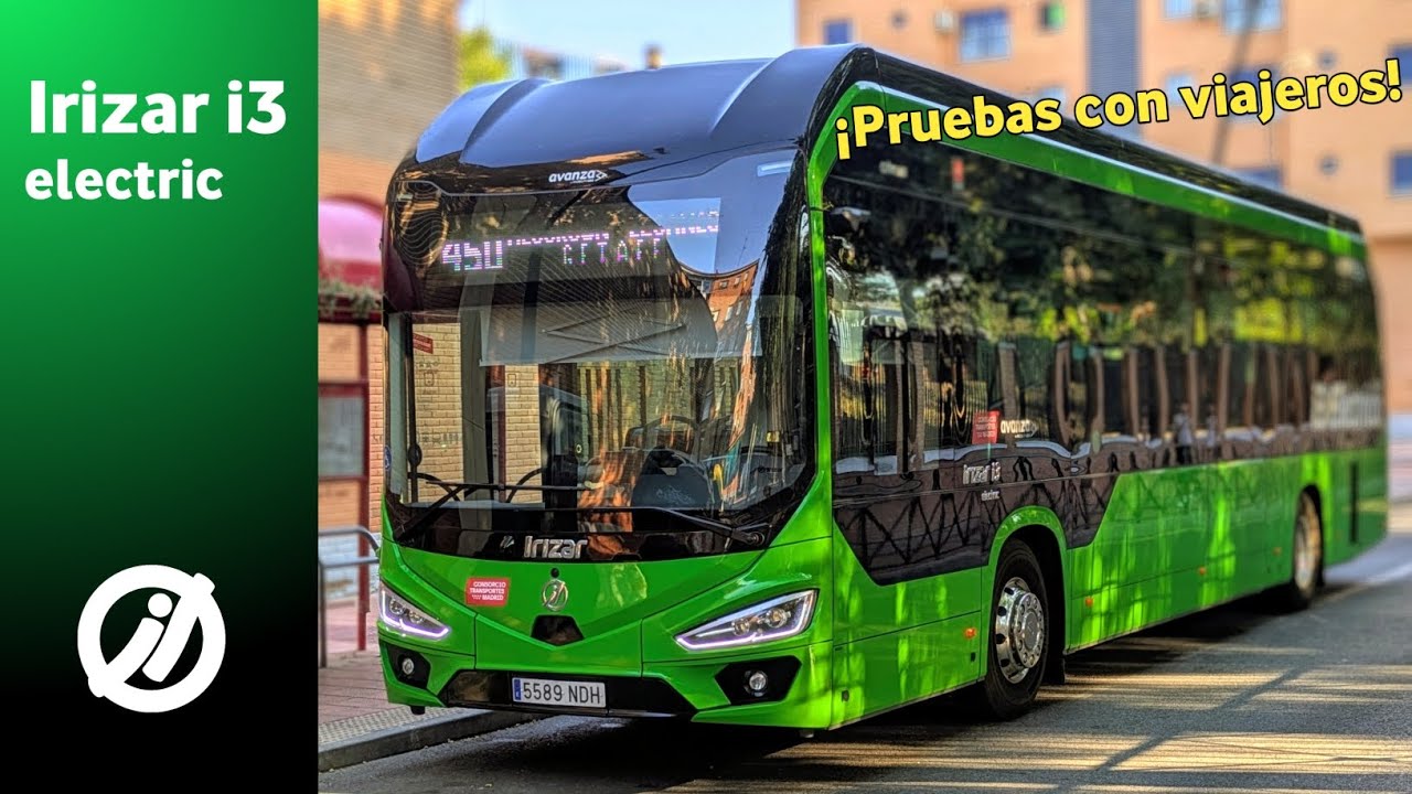 [4K] Irizar i3 electric - Pruebas con viajeros en Avanza Madrid